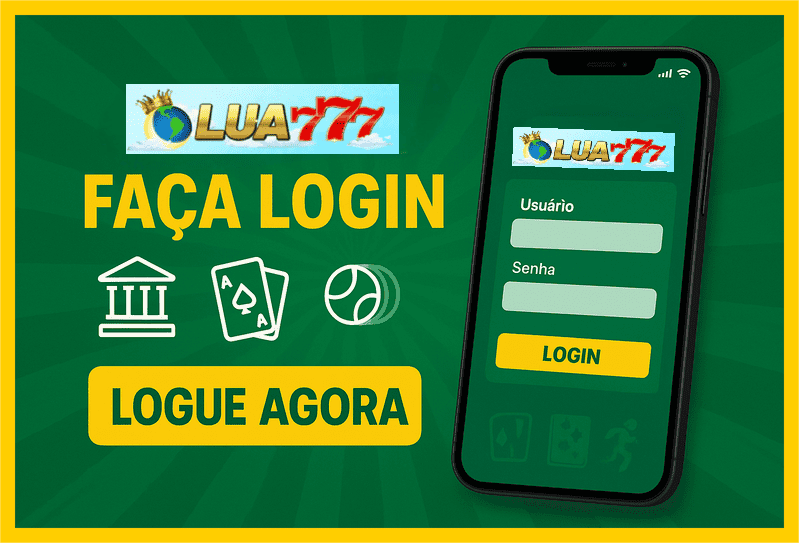 Imagem destacando login seguro na LUA777 para novos usuários